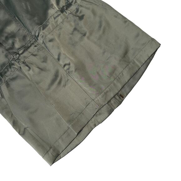 Chicos Utility Long Sleeve Green Satin Jacket Size 8/10 Chico Size 1 - Picture 9 of 13